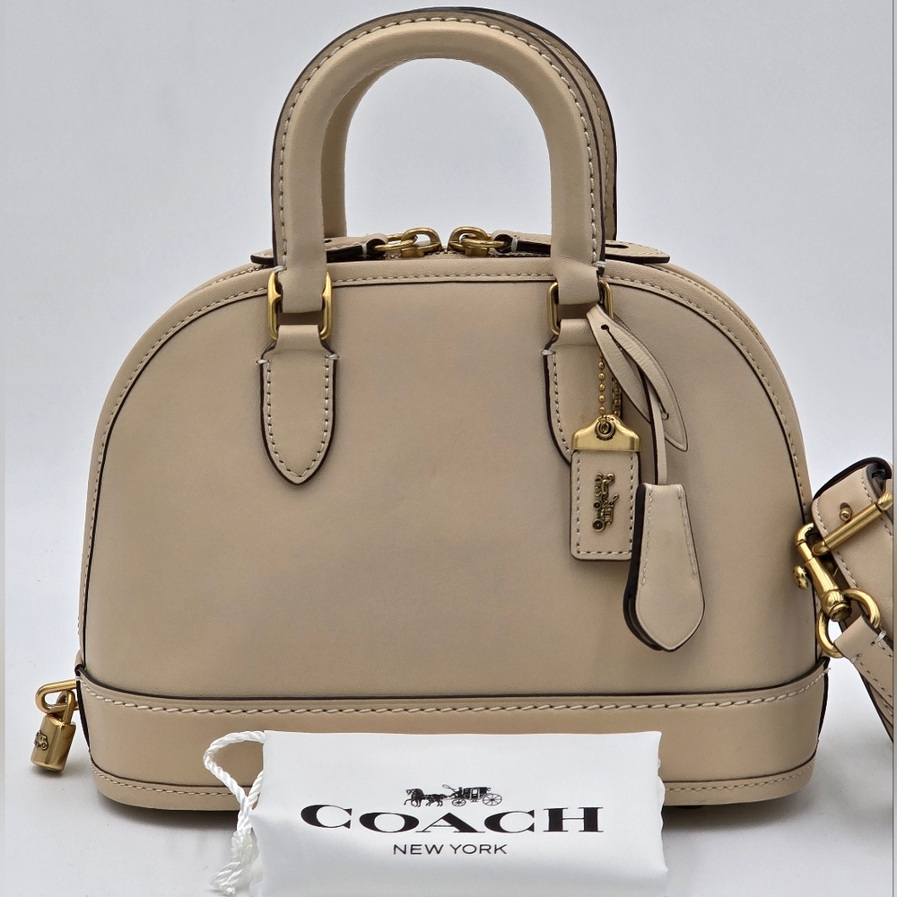 Coach 1941 Glovetanned Leather Revel Satchel, Chalk